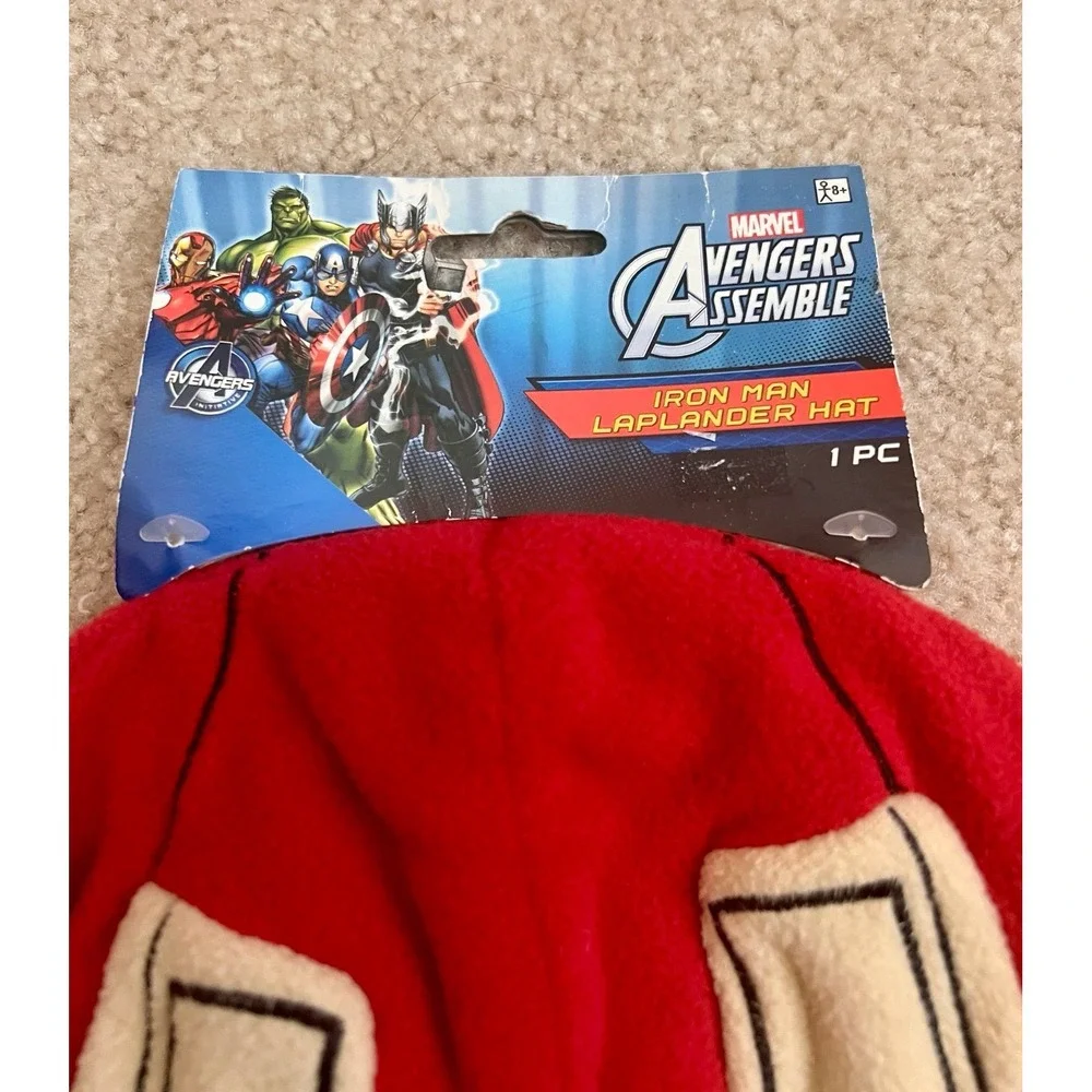 New Marvel Avengers Iron‎ Man Laplander Hat Beanie Cap Boys Costume